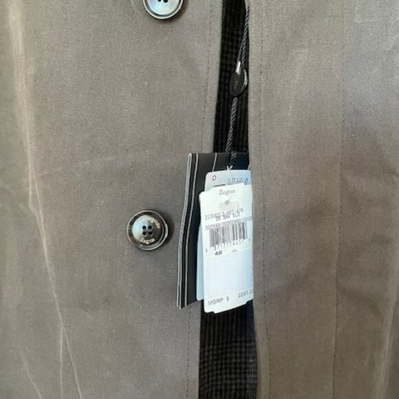 Ermenegildo Zegna Man Belted Cotton-gabardine Trench Coat - Picture 6 of 6